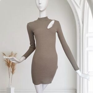 Zara  Long Sleeve Cut-Out Dress